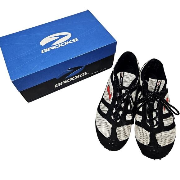 Brooks Nerve LD Track Shoes Size 11 White Running Athletic Spikes - Picture 1 of 15